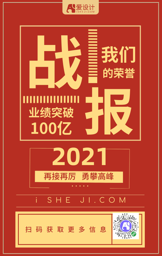 战报喜报捷报荣誉表彰手机海报