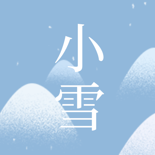 简约扁平文艺清新小雪传统节气公众号次图