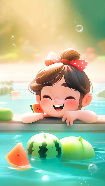 夏天小女孩可爱壁纸