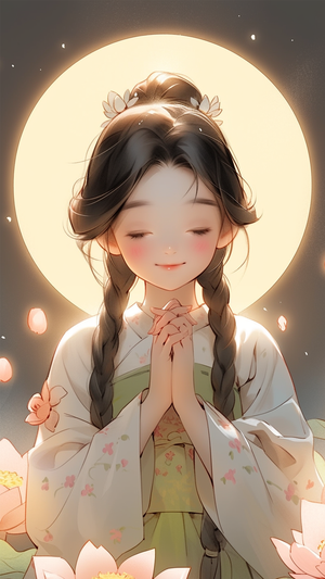 古风祈祷少女壁纸