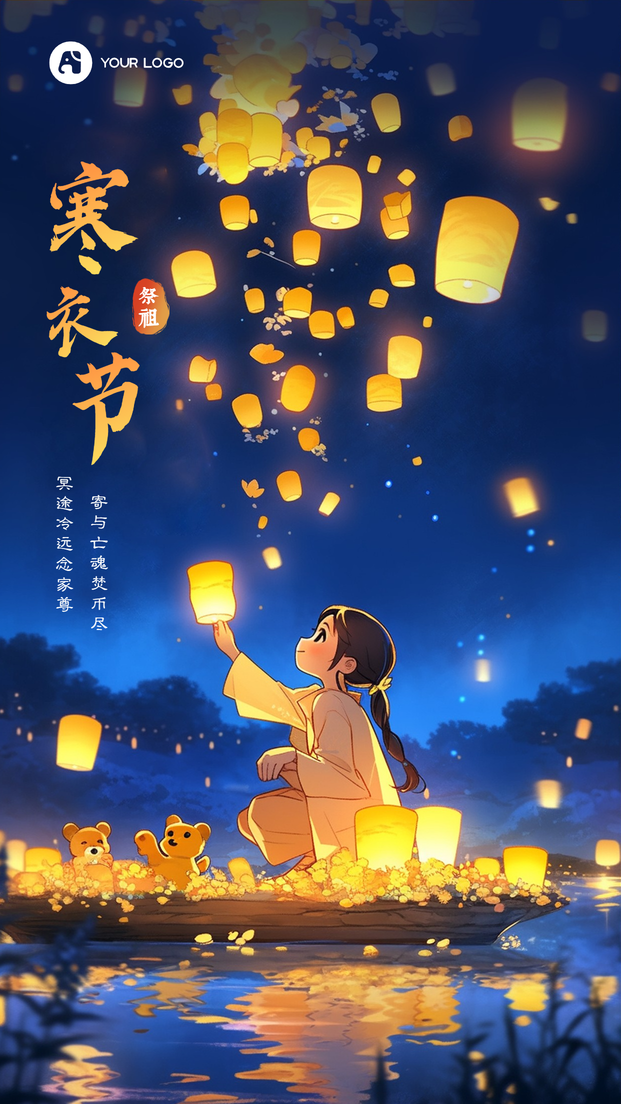 寒衣节手机海报