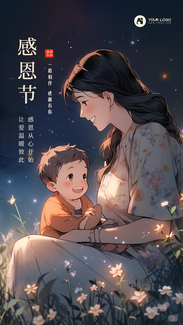 感恩节手机海报