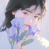 紫色少女头像