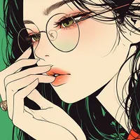 插画头像唯美