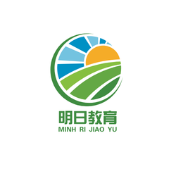 明日教育简约文艺清新logo