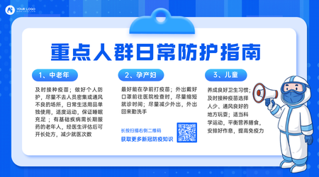 重点人群防护指南横版海报