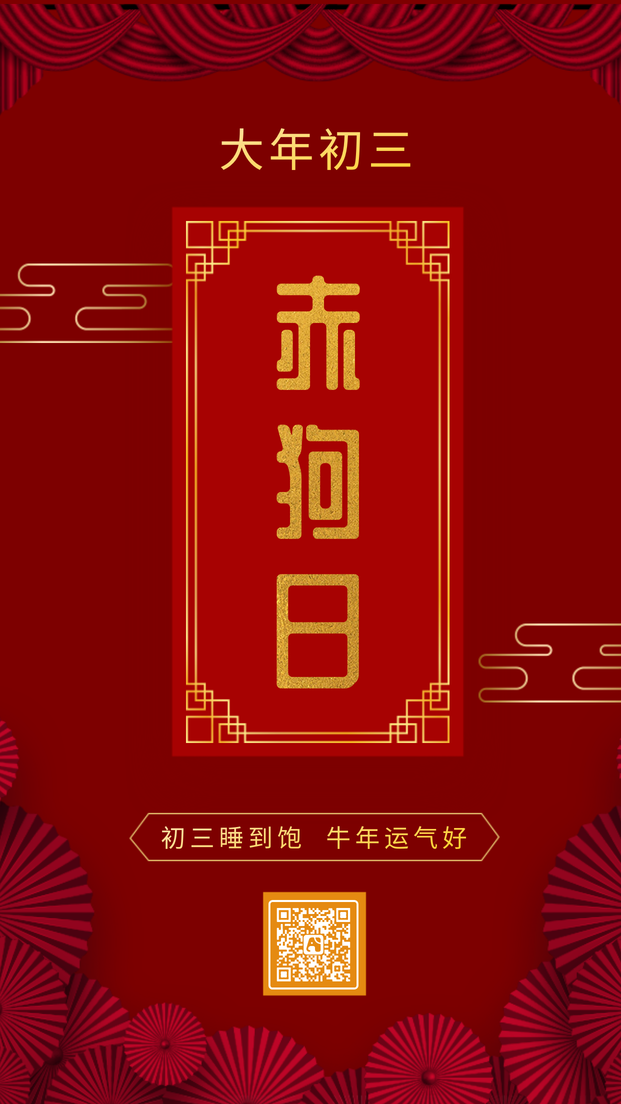 创意中国风过年手机海报