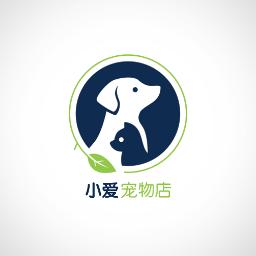 简约猫狗图形宠物店相关主题图形logo