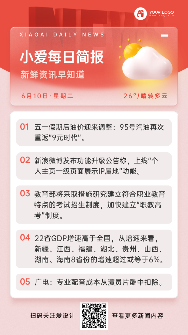 新闻资讯手机海报