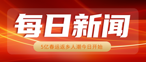 每日新闻 劲爆头条通知首图红色