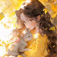 唯美女孩卡通