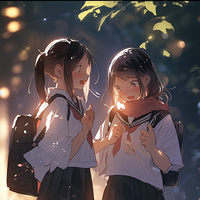 头像女孩插画