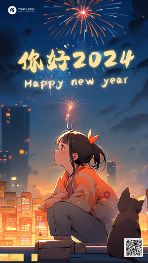 你好2024手机海报