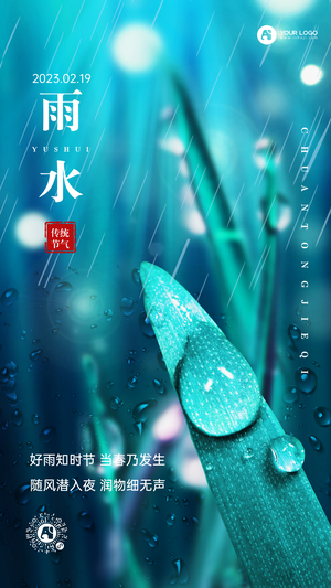 雨水节气手机海波