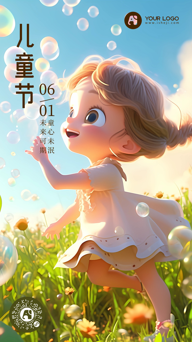 儿童节手机海报