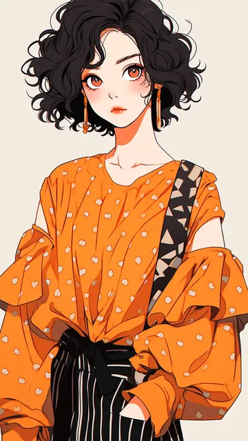 简约人物插画手机壁纸