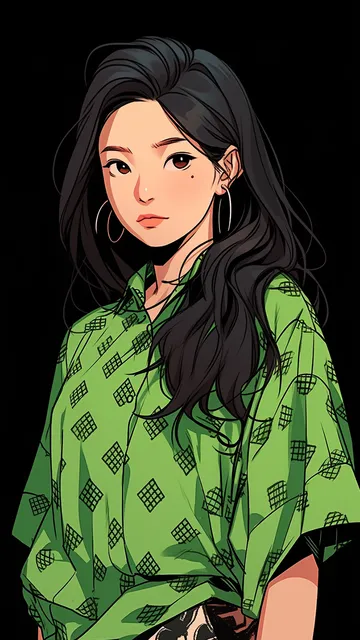 简约人物插画手机壁纸