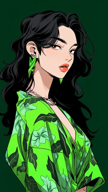 简约人物插画手机壁纸