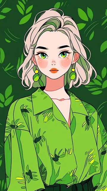 简约人物插画手机壁纸