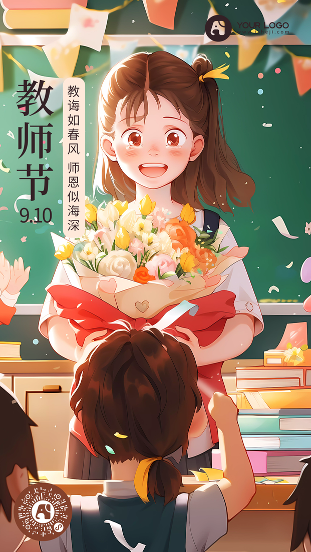 教师节手机海报