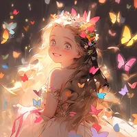简约插画女孩头像