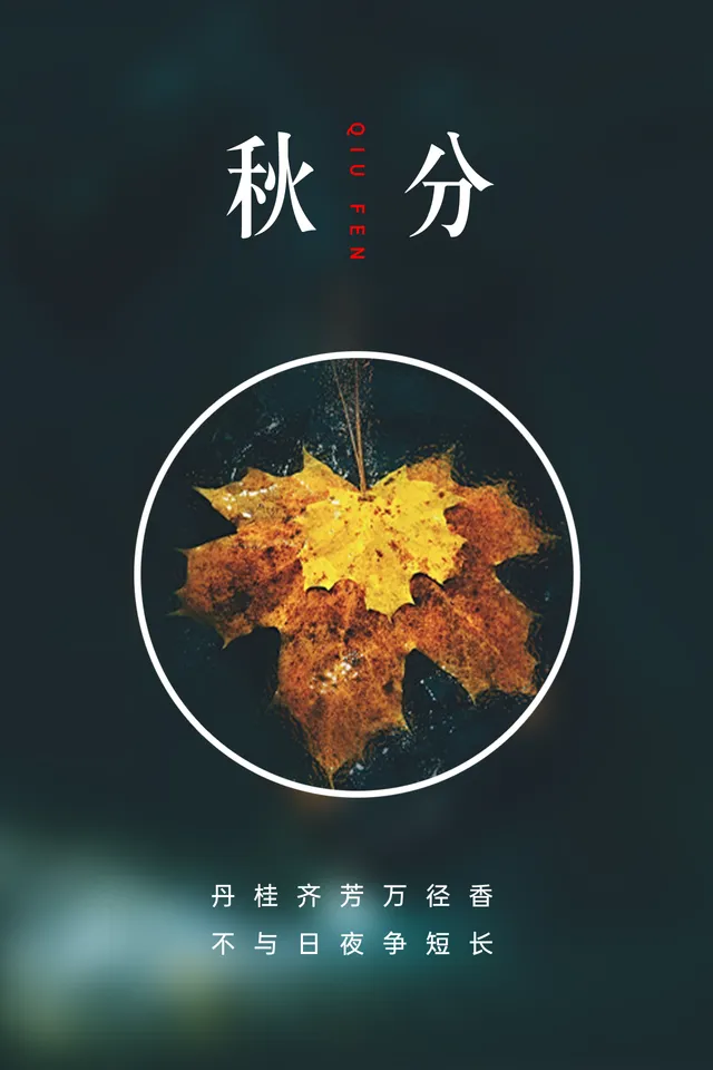 秋分竖版配图