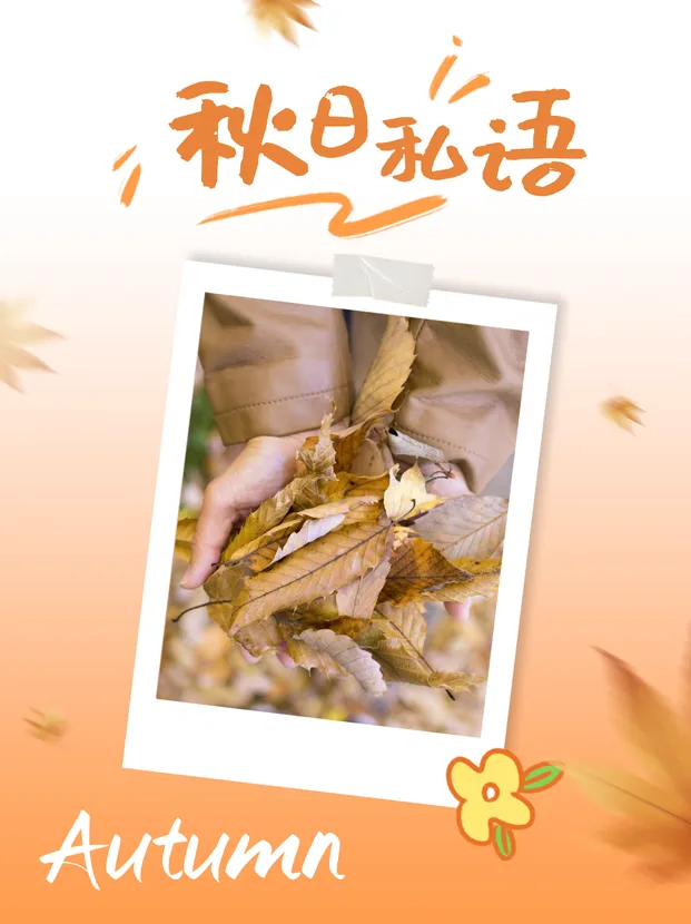 创意趣味秋日plog小红书封面新媒体运营