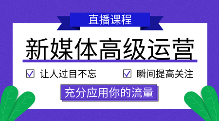 简约时尚新媒体运营课程封面