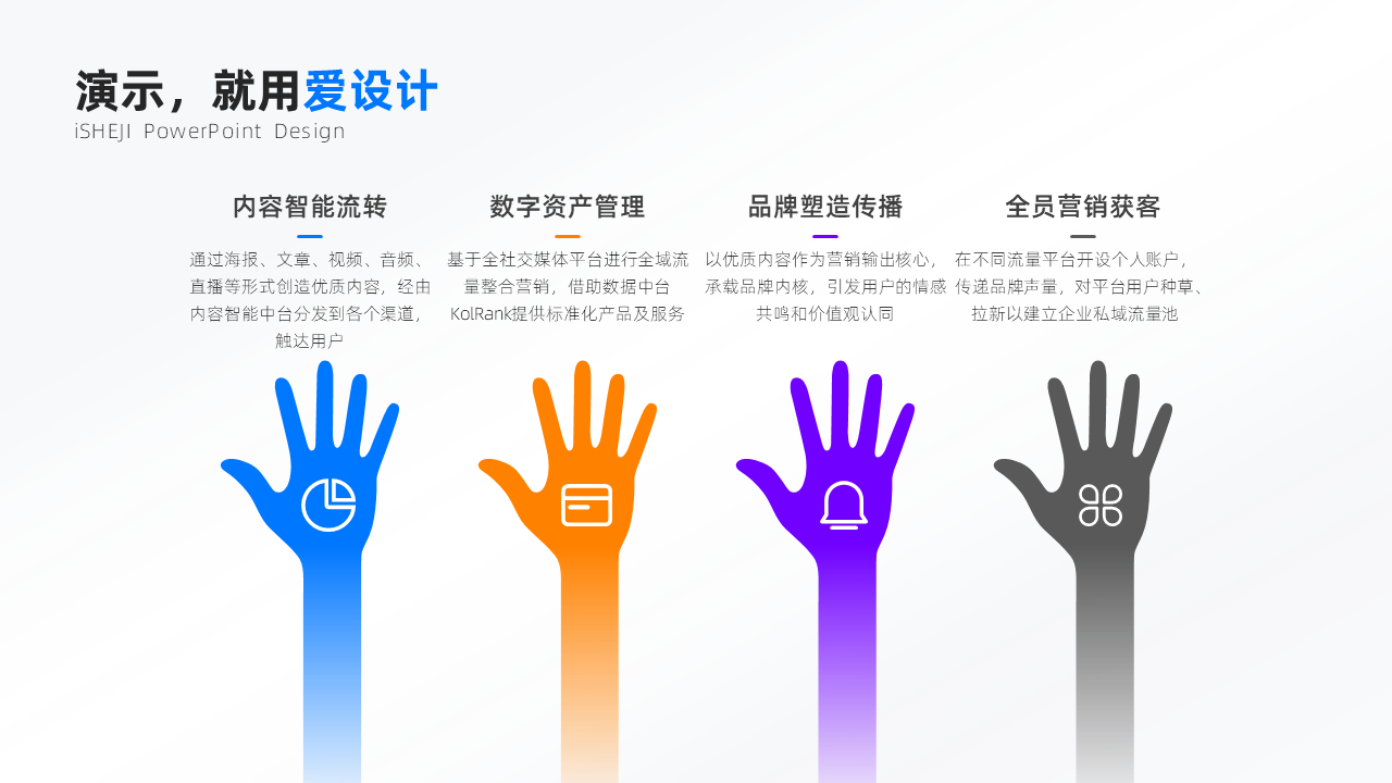 并列关系4项PPT内容页