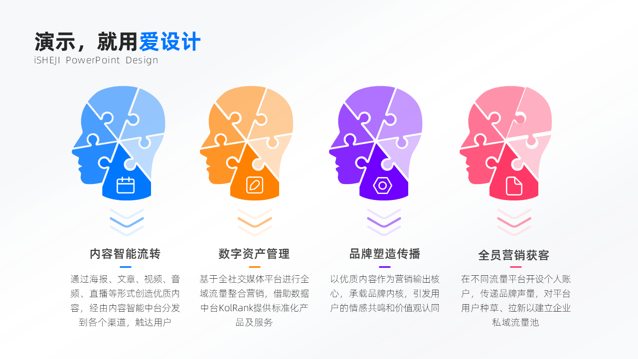 并列关系4项PPT内容页