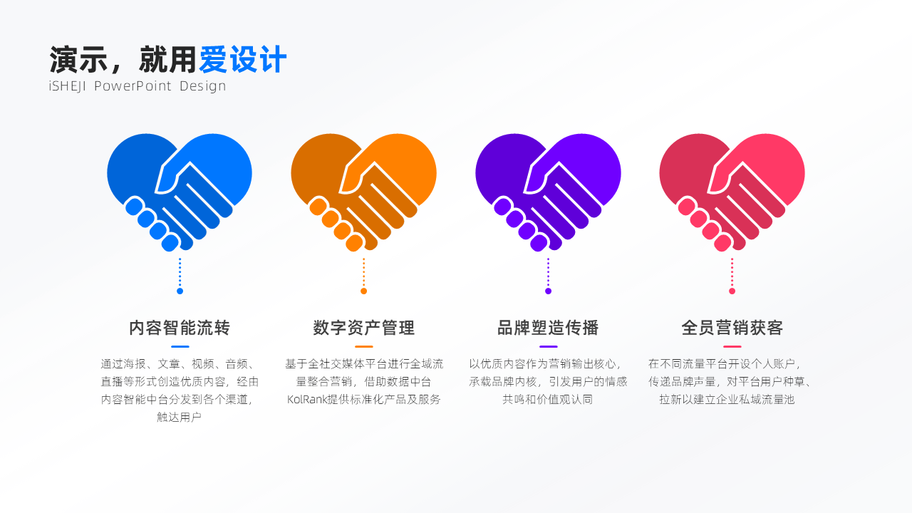 并列关系4项PPT内容页