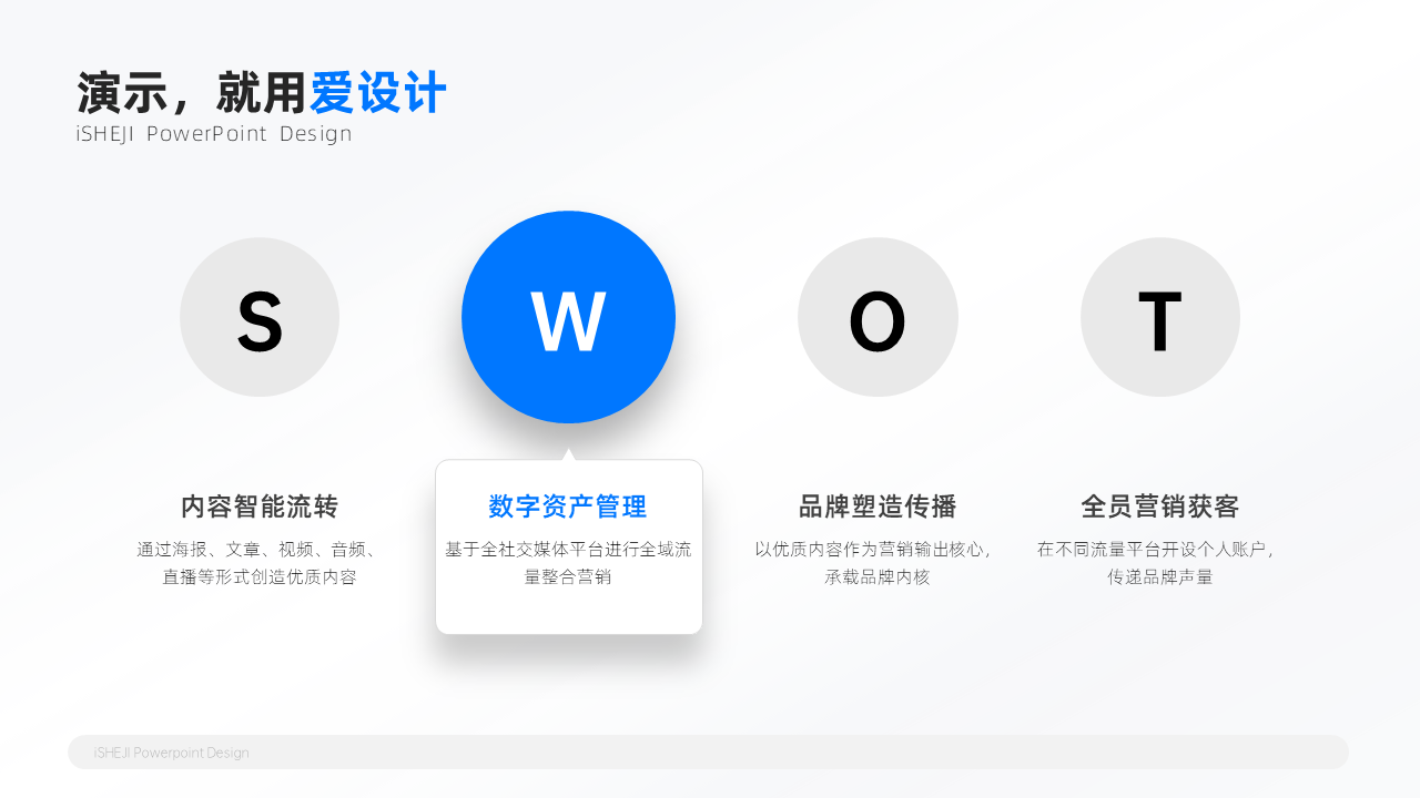 层级关系4项PPT内容页