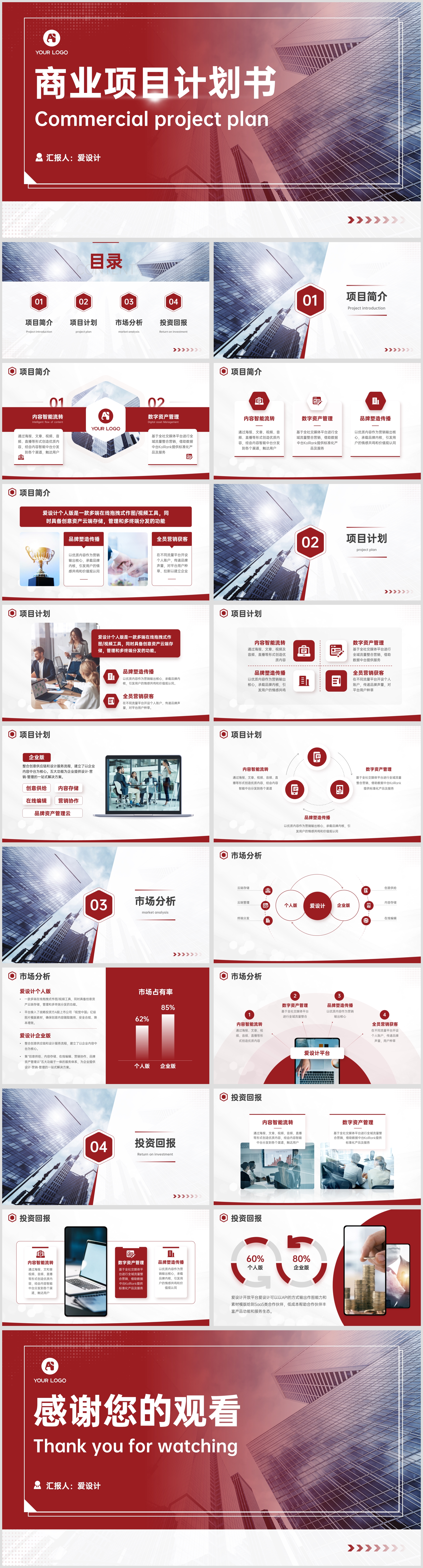 商业项目计划书PPT模板