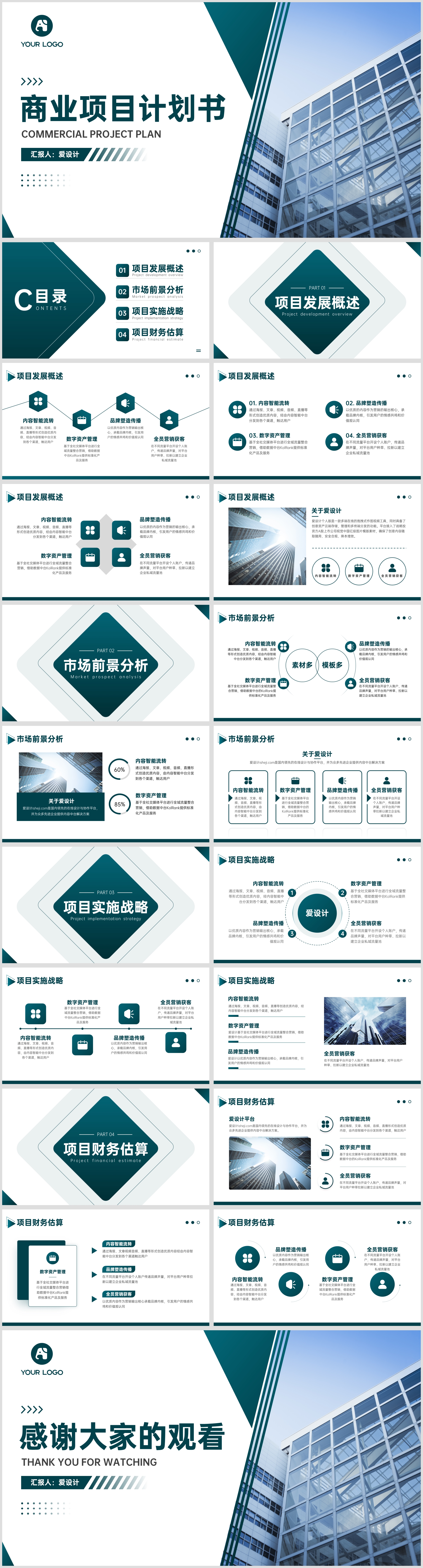 商业项目计划书PPT模板