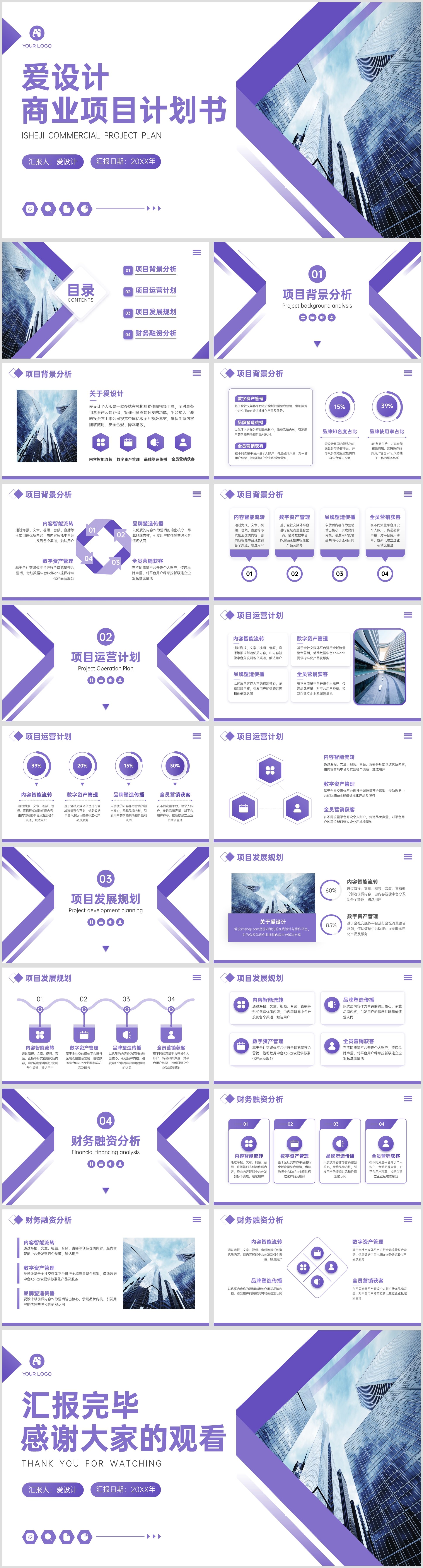 商业项目计划书PPT模板