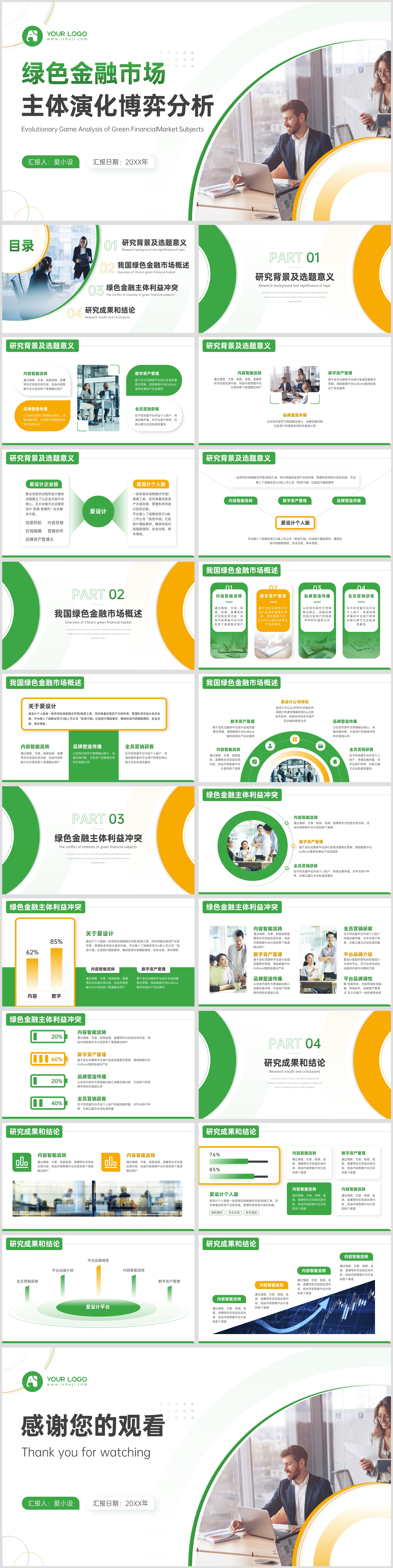 商务风简约商业计划书PPT模板