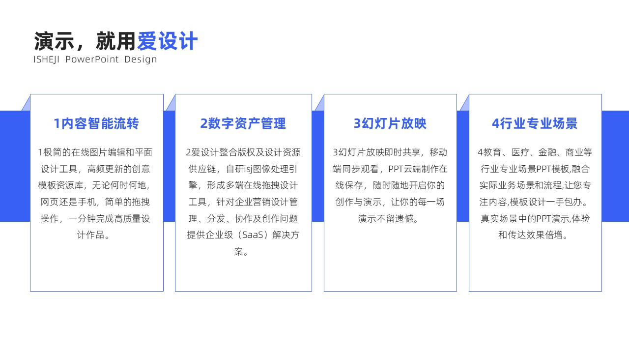 并列关系4项PPT内容页