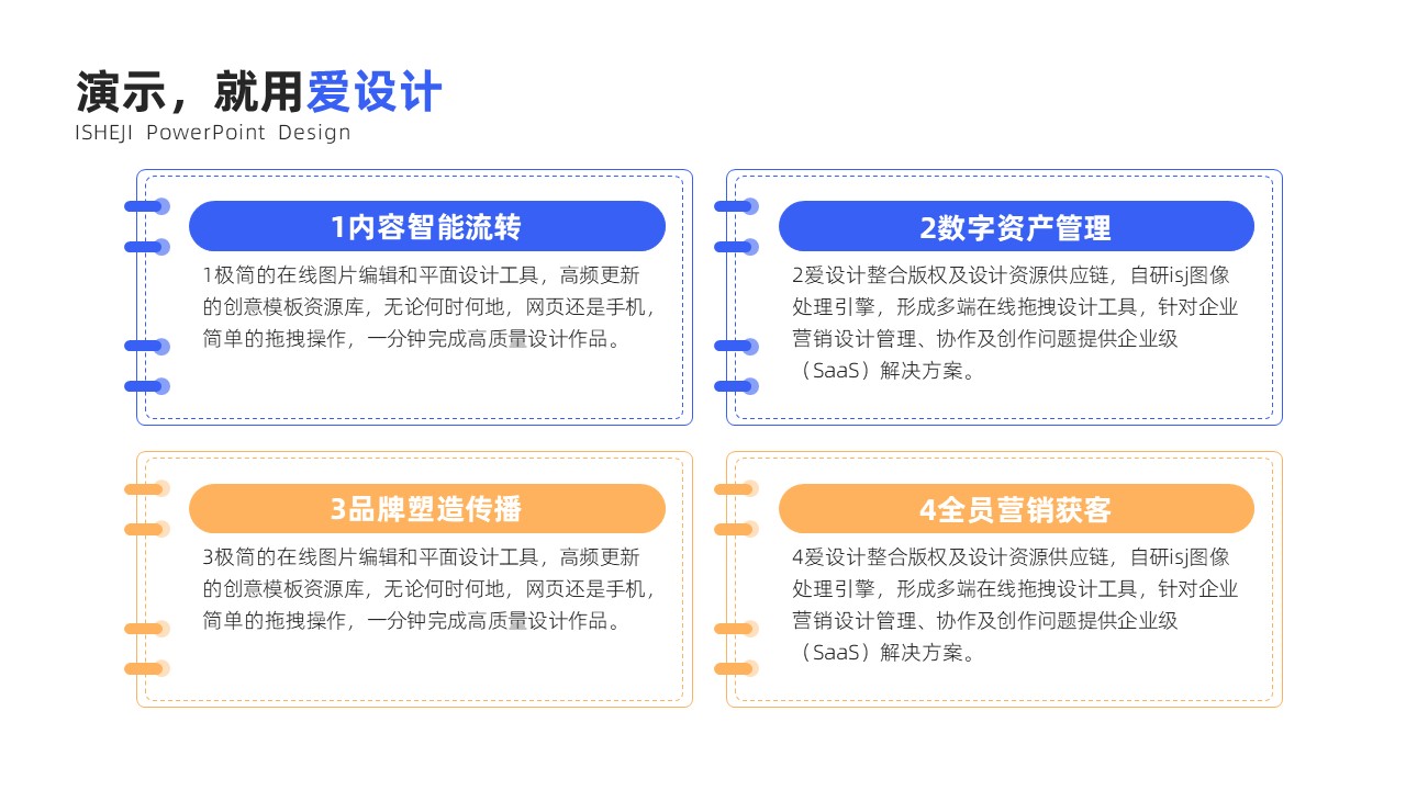 并列关系4项PPT内容页
