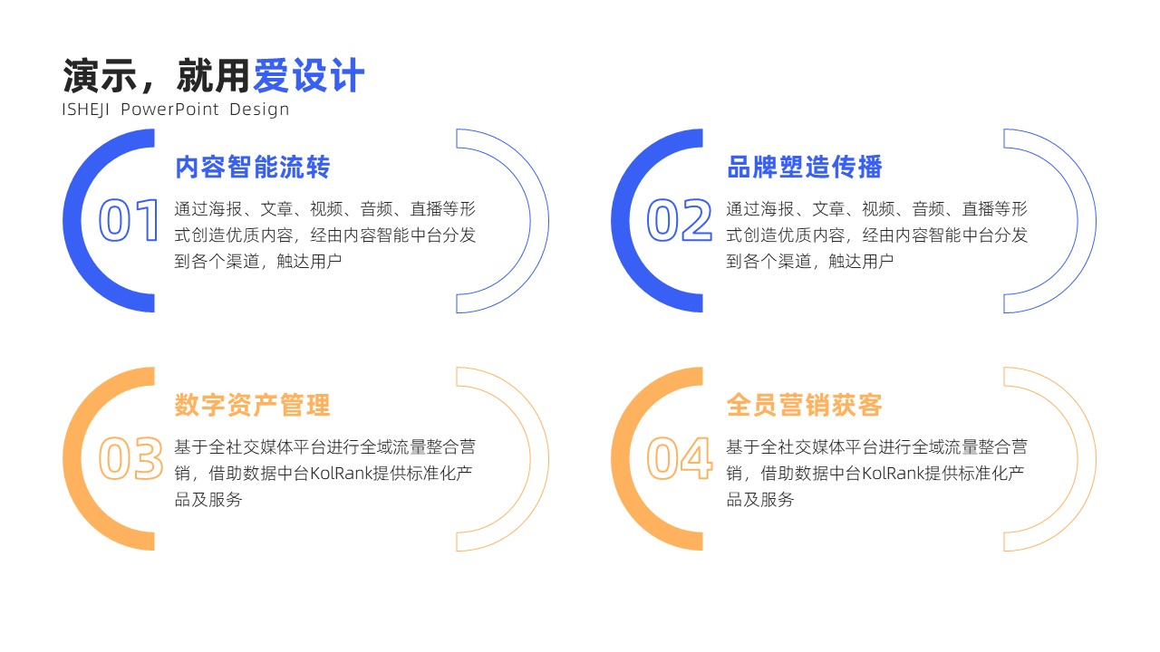 并列关系4项PPT内容页