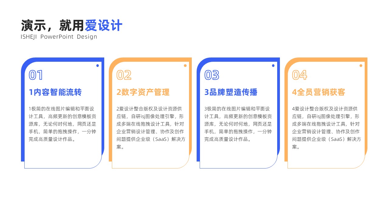 并列关系4项PPT内容页