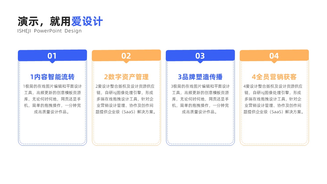 并列关系4项PPT内容页
