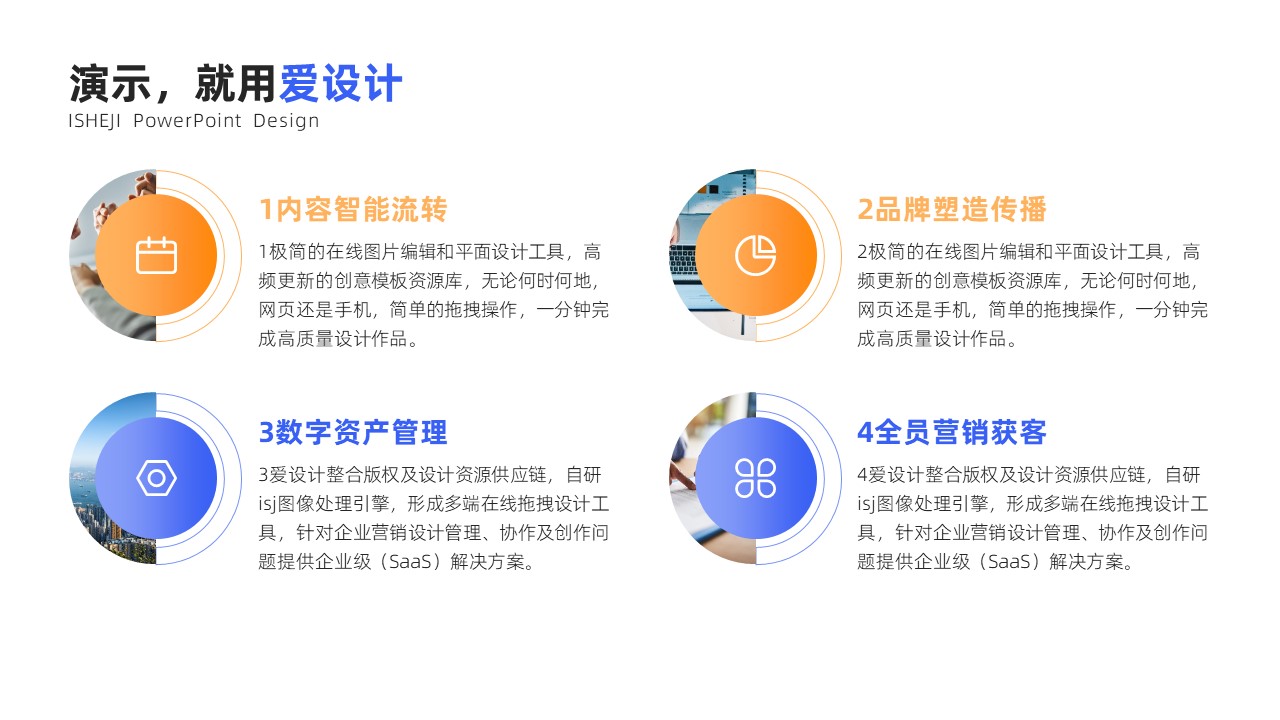并列关系4项PPT内容页