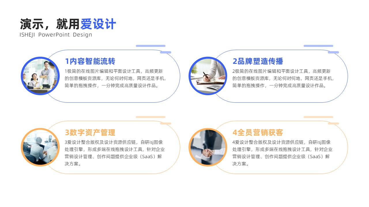 并列关系4项PPT内容页