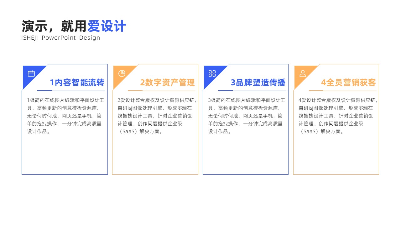并列关系4项PPT内容页