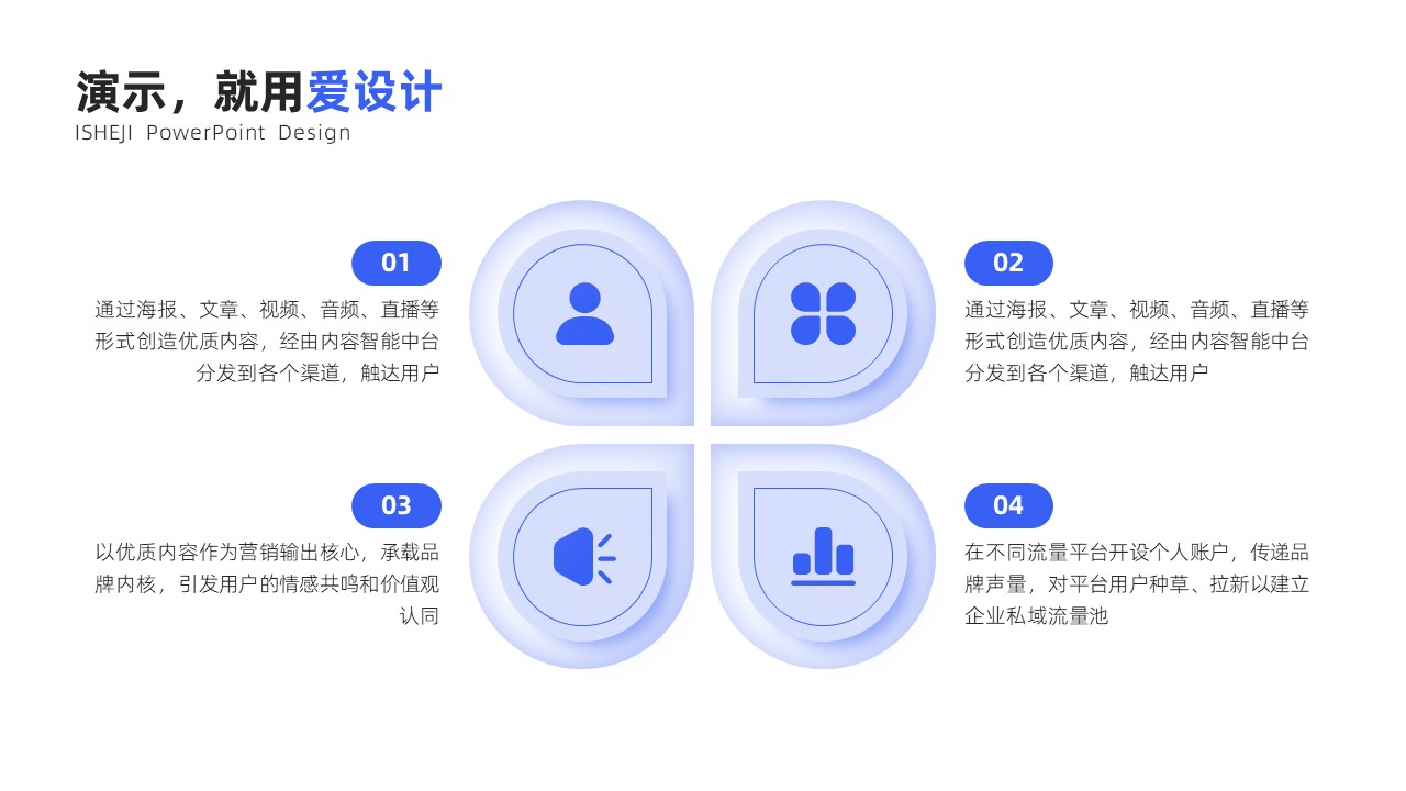并列关系4项PPT内容页