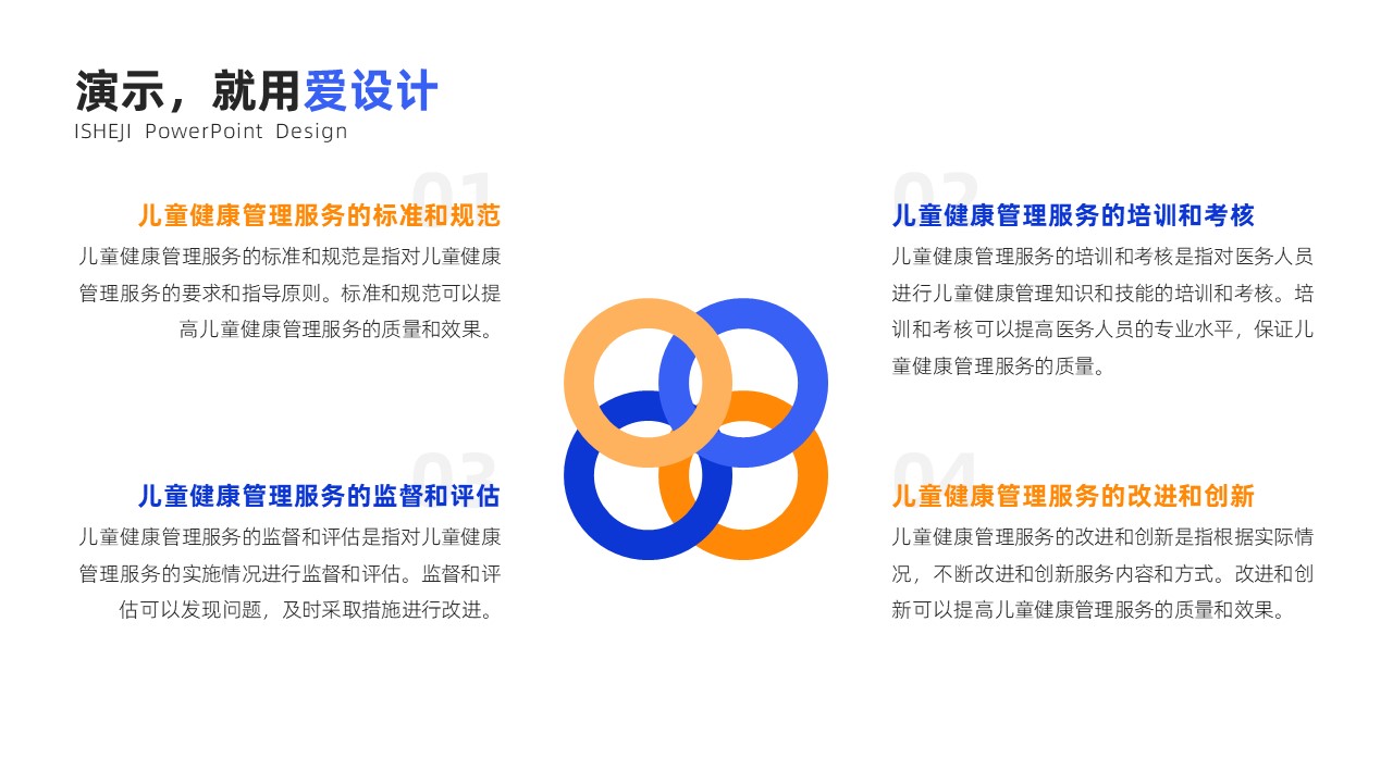 并列关系4项PPT内容页